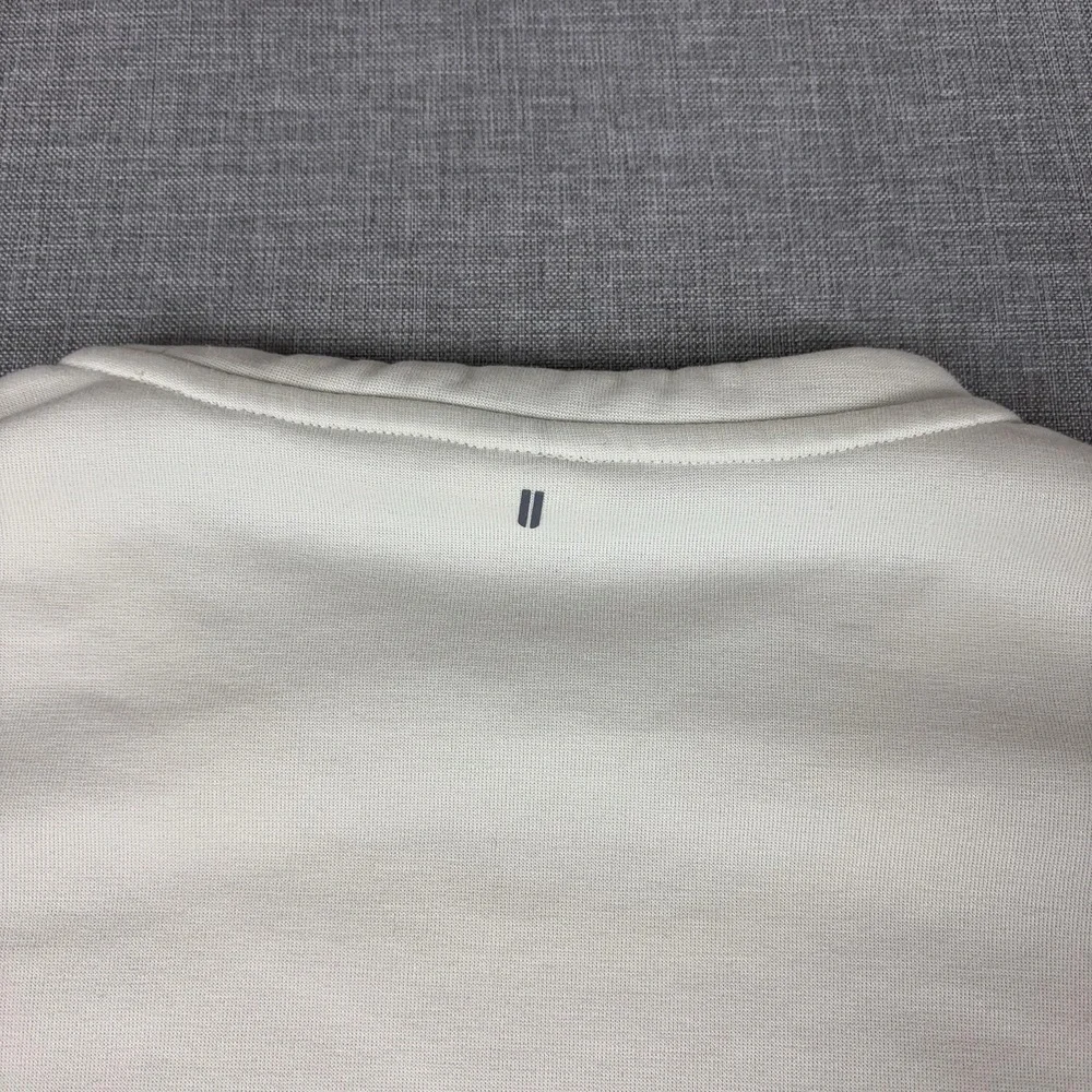 NOBULL Sweatshirt Womens Medium White Crewneck Fleece Pullover Logo Graphic - Picture 9 of 10